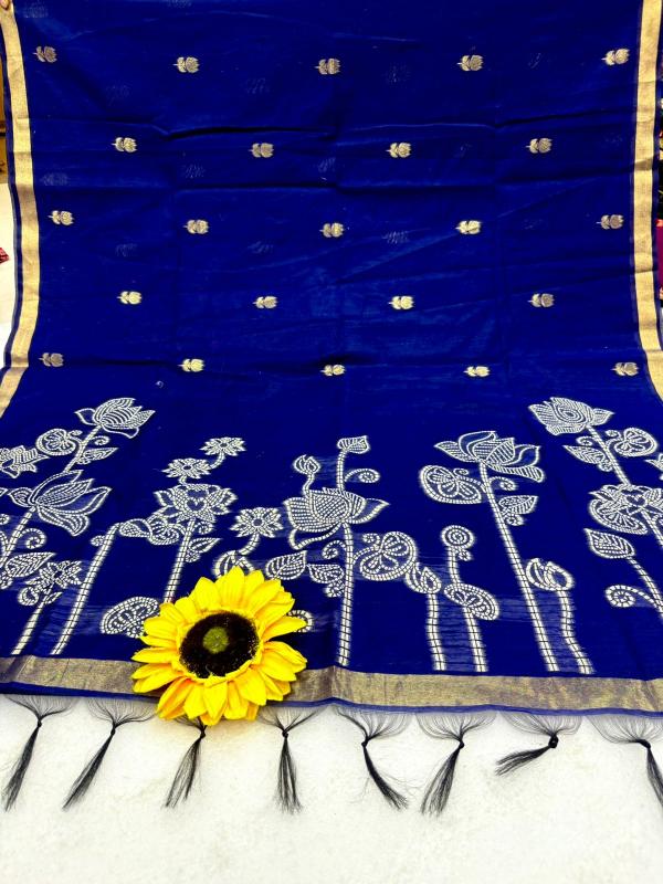 Vastrangan muga cotton saree wholesale market surat gujarat